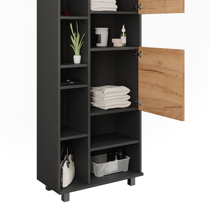 Vicco Mobile alto Antracite/quercia dorata 60.2 x 190 cm