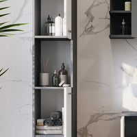 Vicco Mobile alto Antracite/bianco 30.2 x 190 cm con 2 porte