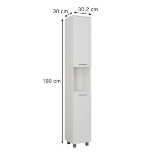 Vicco Mobile alto Bianco 30.2 x 190 cm con 2 porte