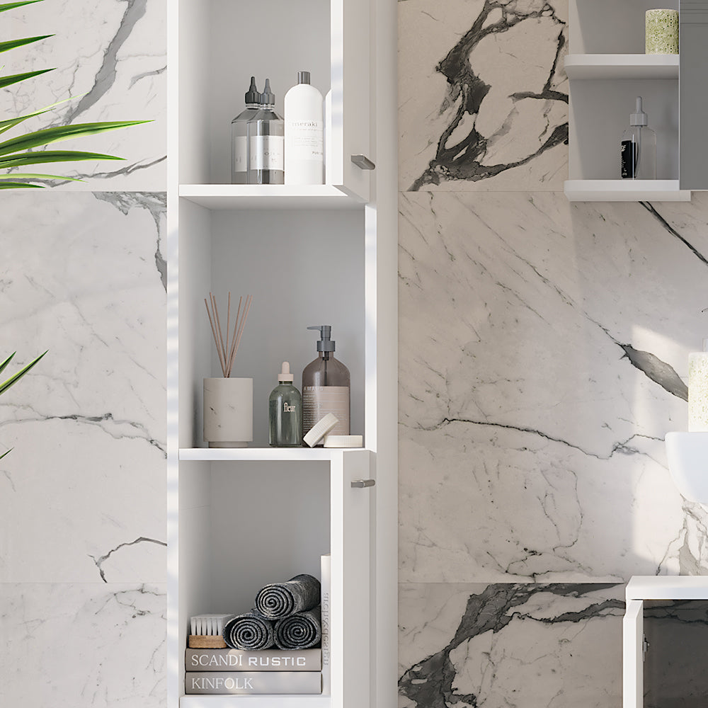 Vicco Mobile alto Bianco 30.2 x 190 cm con 2 porte