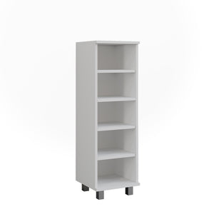 Vicco Mobiletto midi Bianco 30.2 x 95 cm con 5 scomparti aperti