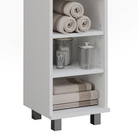 Vicco Mobiletto midi Bianco 30.2 x 95 cm con 5 scomparti aperti