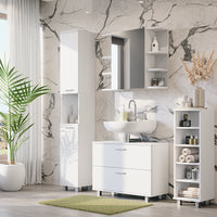 Vicco Mobiletto midi Bianco 30.2 x 95 cm con 5 scomparti aperti