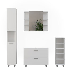 Vicco Set di mobili da bagno Bianco 4 parti