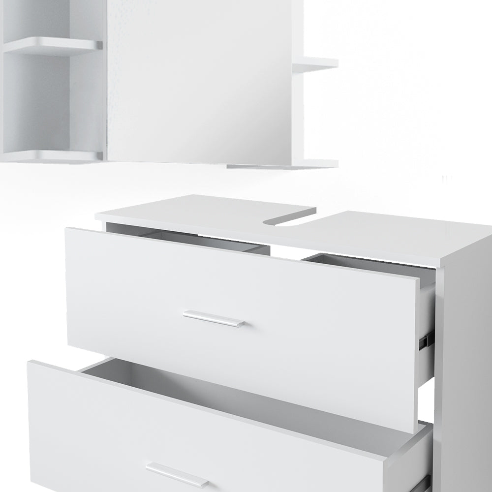 Vicco Set di mobili da bagno Bianco 4 parti