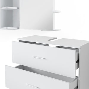 Vicco Set di mobili da bagno Bianco 4 parti