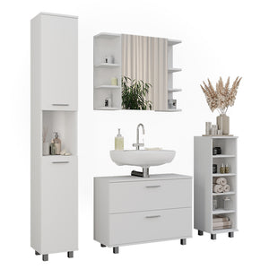 Vicco Set di mobili da bagno Bianco 4 parti