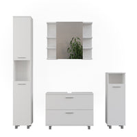 Vicco Set di mobili da bagno Bianco 4 parti