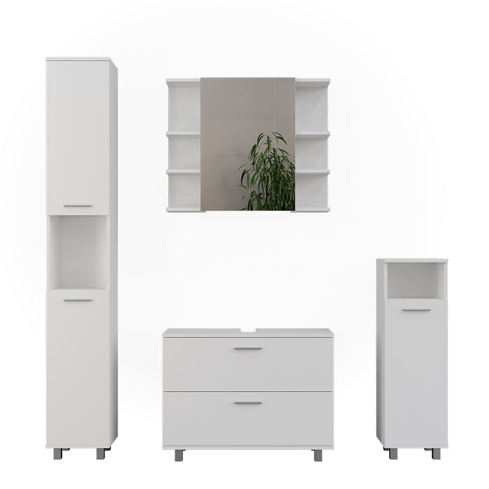 Vicco Set di mobili da bagno Bianco 4 parti