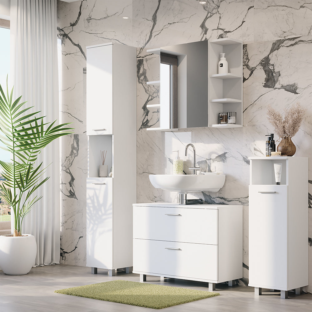 Vicco Set di mobili da bagno Bianco 4 parti