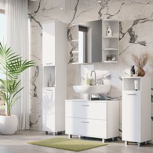 Vicco Set di mobili da bagno Bianco 4 parti