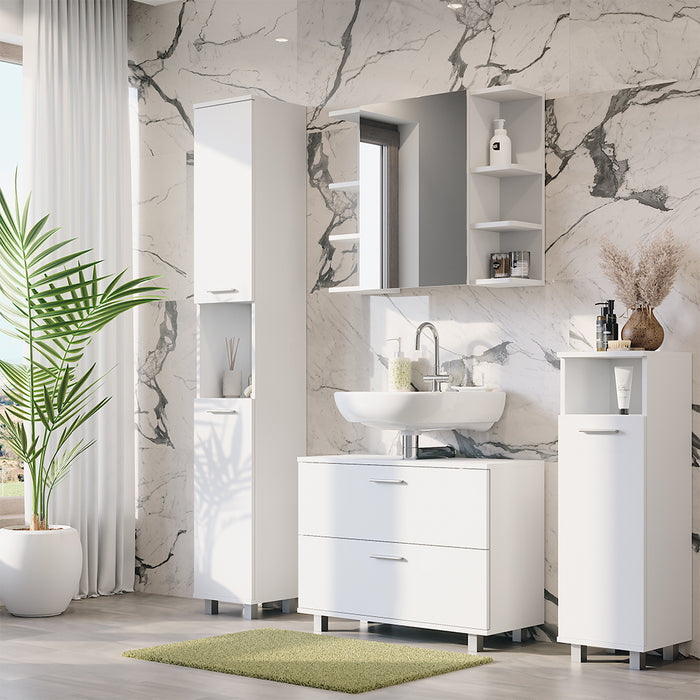 Vicco Set di mobili da bagno Bianco 4 parti