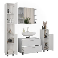 Vicco Set di mobili da bagno Bianco 4 parti