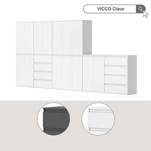 Vicco Armadio Bianco 74 x 191.5 cm con 4 porte