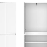 Vicco Armadio Bianco 74 x 191.5 cm con 4 porte