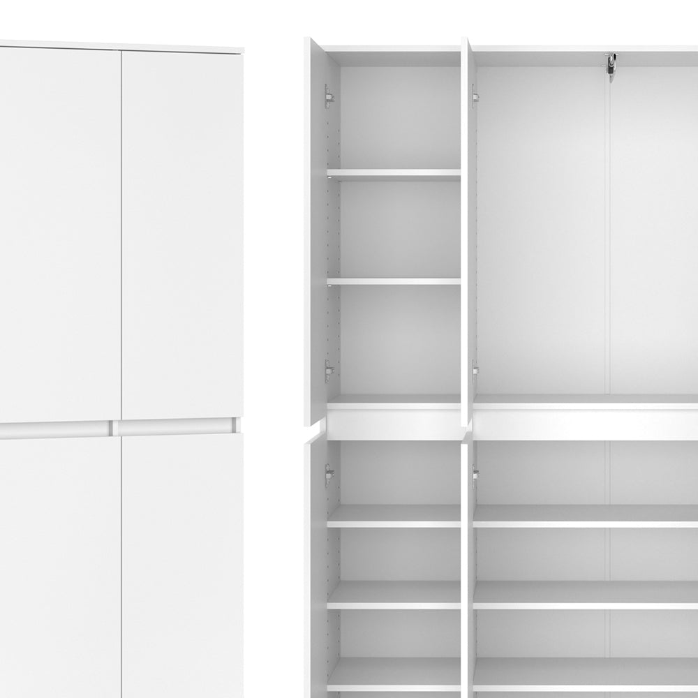 Vicco Armadio multifunzione Bianco 111 x 191.5 cm con 6 porte