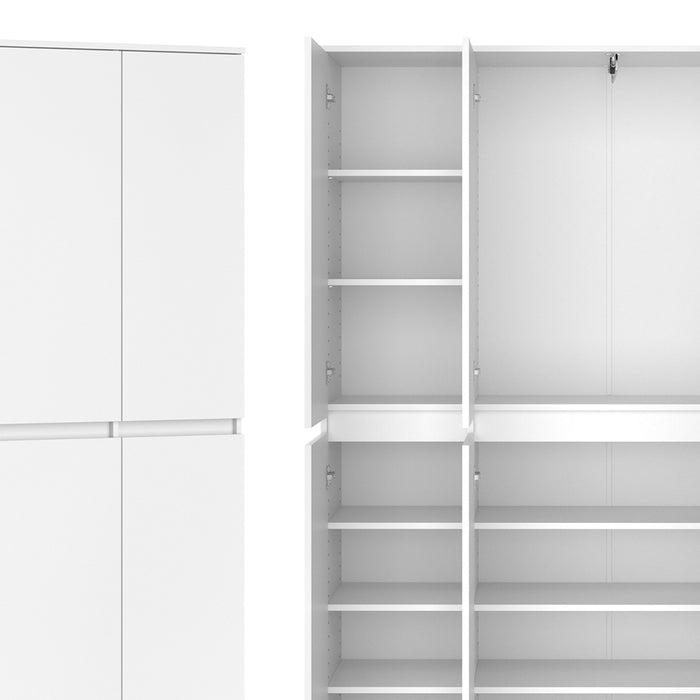 Vicco Armadio multifunzione Bianco 111 x 191.5 cm con 6 porte