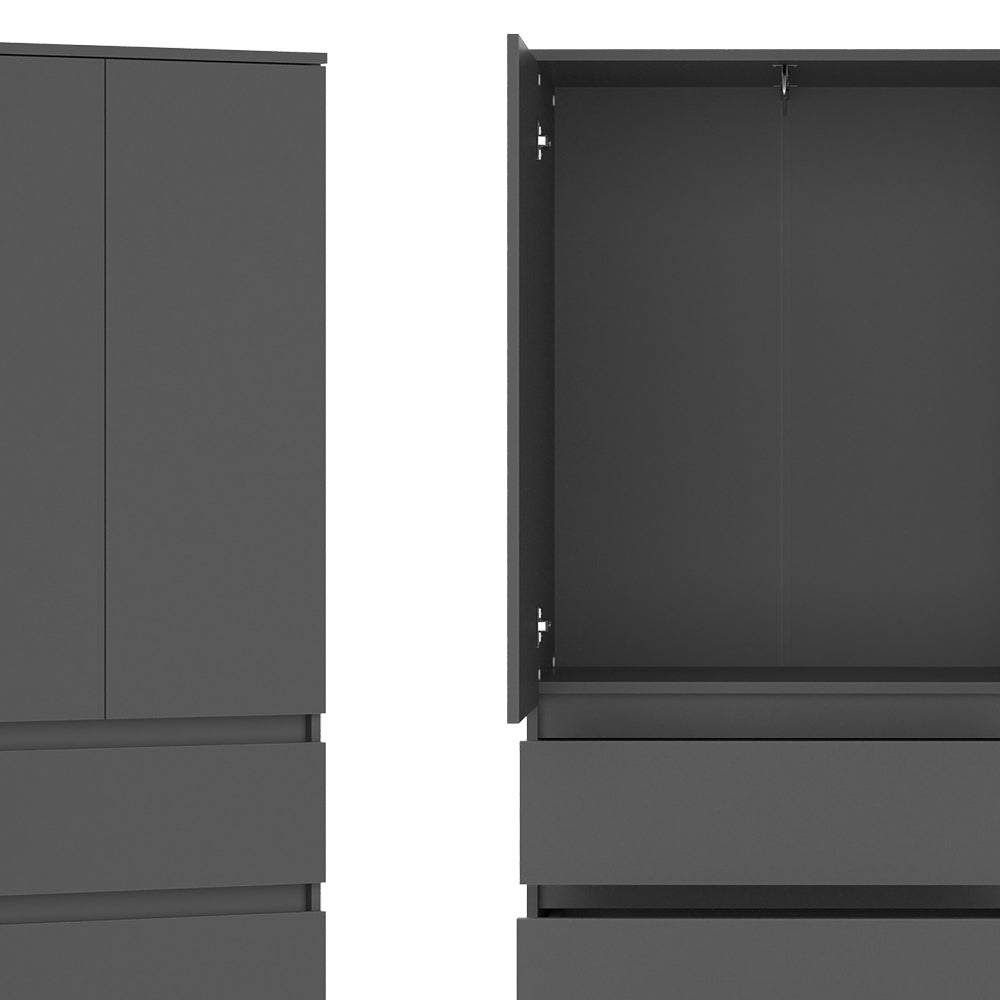 Vicco Armadio Antracite 74 x 191.5 cm con 4 cassetti