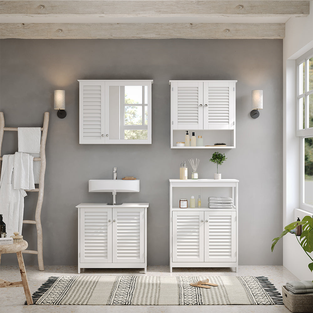 Vicco Armadio a muro universale Bianco 60 x 66 cm con 2 ante