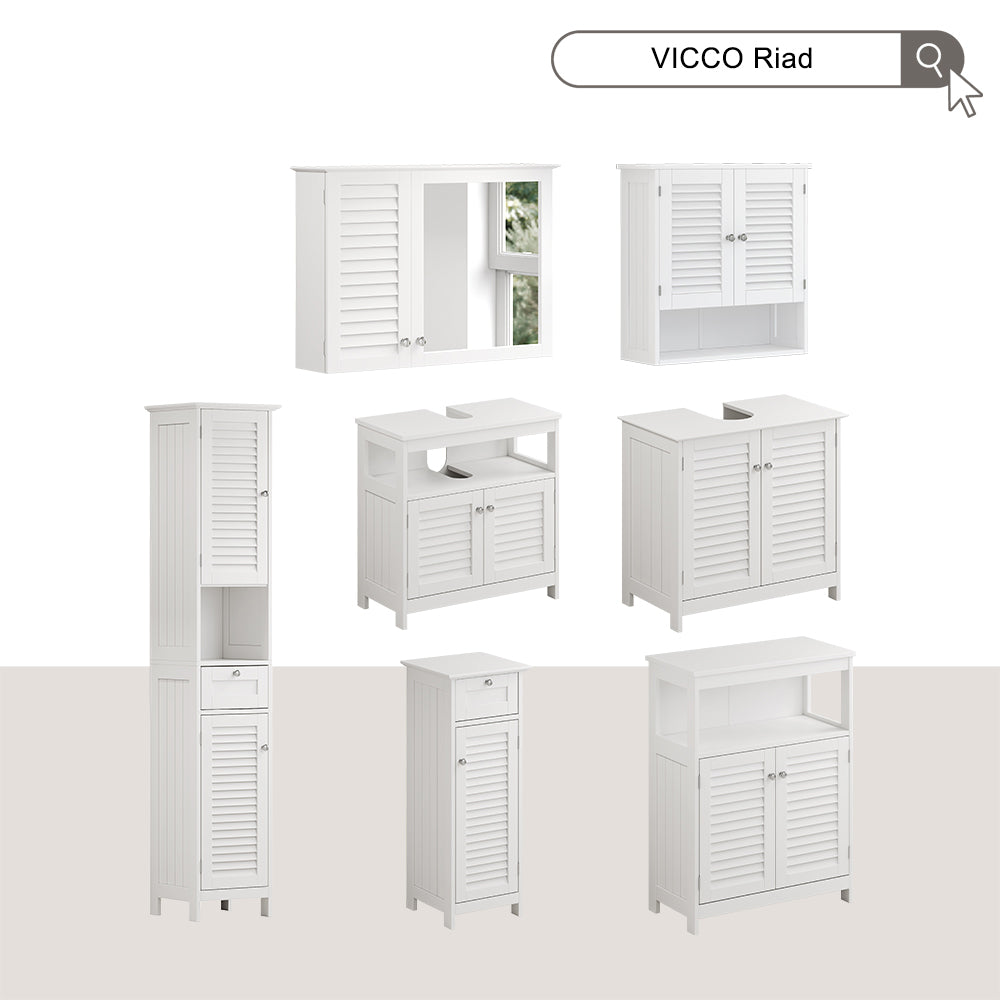 Vicco Armadio a muro universale Bianco 60 x 66 cm con 2 ante