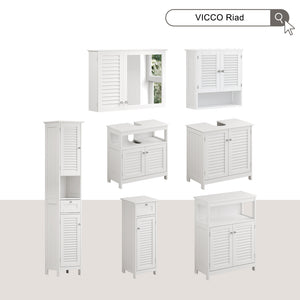 Vicco Armadio a muro universale Bianco 60 x 66 cm con 2 ante