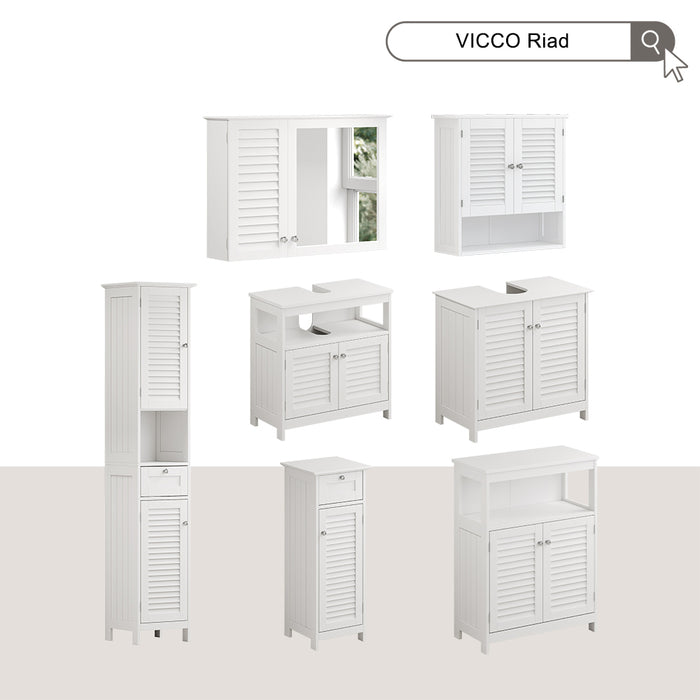 Vicco Armadio a muro universale Bianco 60 x 66 cm con 2 ante