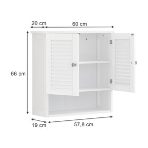 Vicco Armadio a muro universale Bianco 60 x 66 cm con 2 ante