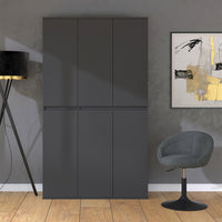 Vicco Armadio multifunzione Antracite 111 x 191.5 cm con 6 porte