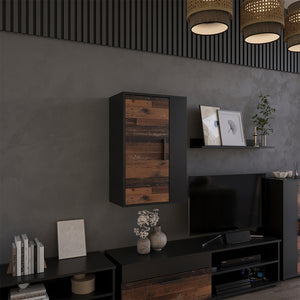 Vicco Scaffale a muro Nero/antico 50.1 x 78.4 cm con 2 scomparti