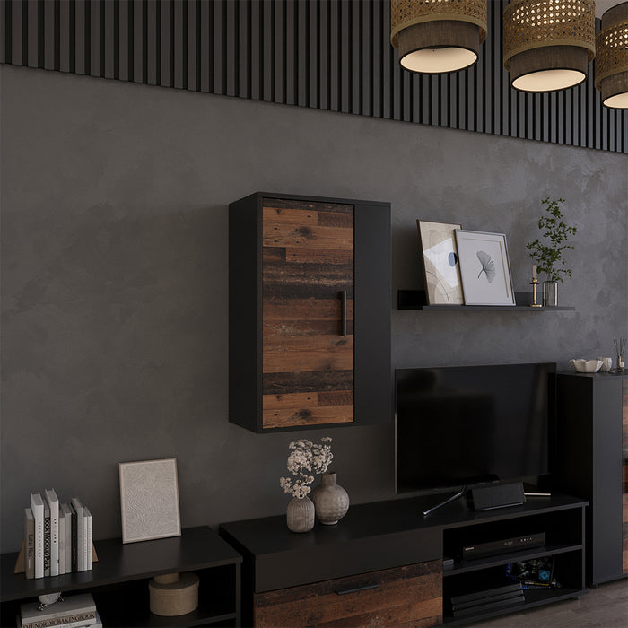 Vicco Scaffale a muro Nero/antico 50.1 x 78.4 cm con 2 scomparti