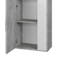 Vicco Scaffale a muro Cemento/Bianco 50.1 x 78.4 cm con 2 scomparti