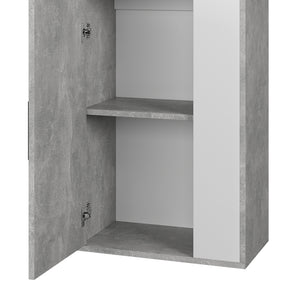 Vicco Scaffale a muro Cemento/Bianco 50.1 x 78.4 cm con 2 scomparti