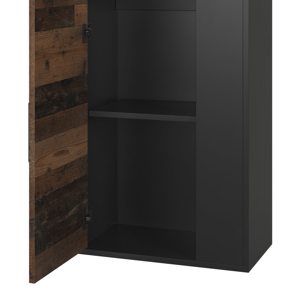 Vicco Scaffale a muro Nero/antico 50.1 x 78.4 cm con 2 scomparti