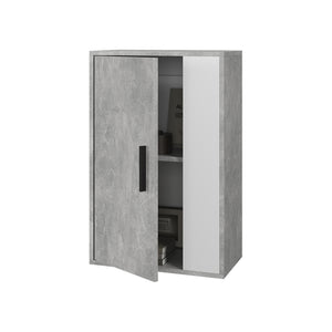 Vicco Scaffale a muro Cemento/Bianco 50.1 x 78.4 cm con 2 scomparti