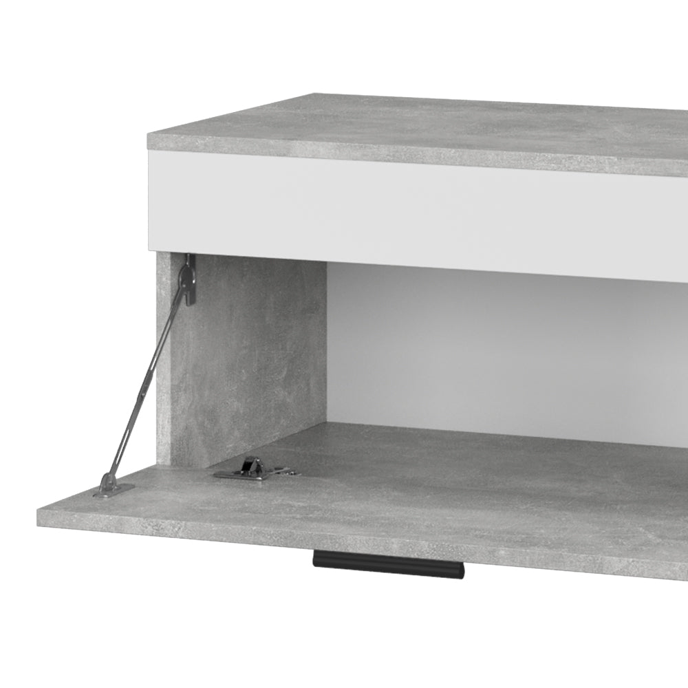 Vicco Parete attrezzata Cemento/Bianco 2 parti