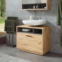 Vicco Mobiletto Rovere artigianale/antracite 80 x 64 cm con cassetto