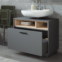 Vicco Mobiletto Antracite/Sonoma 80 x 64 cm con cassetto