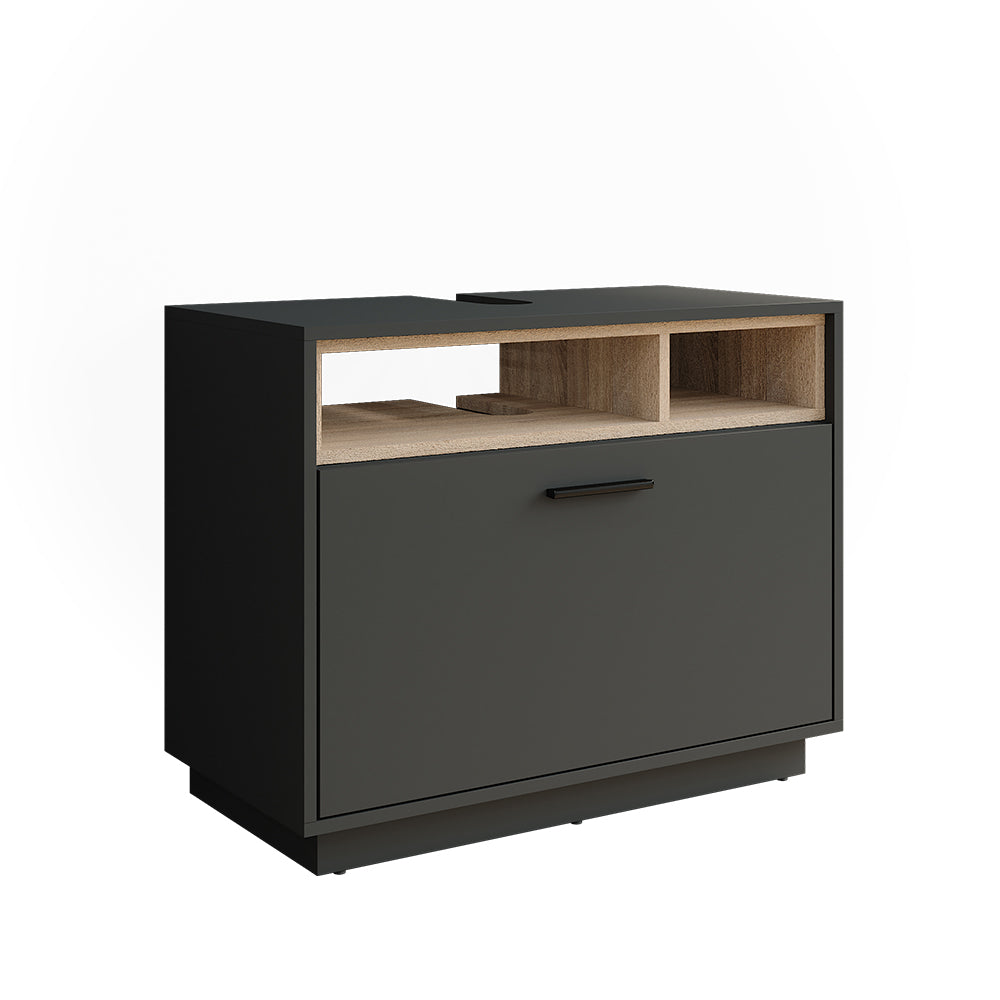 Vicco Mobiletto Antracite/Sonoma 80 x 64 cm con cassetto