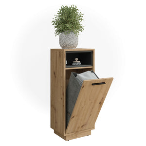 Vicco Mobiletto da bagno Rovere artigianale/antracite 38 x 93 cm con tasca interna rimovibile