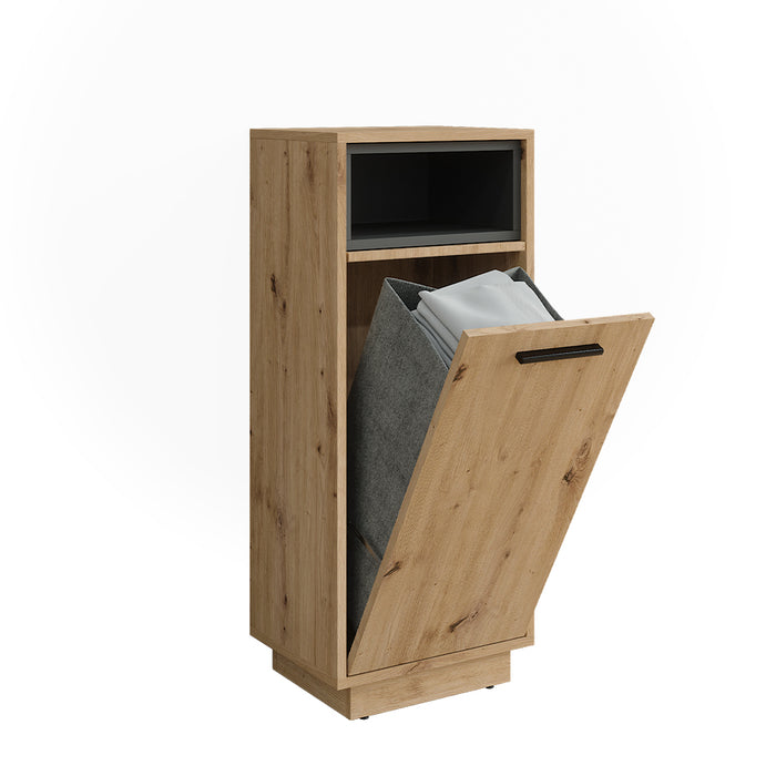 Vicco Mobiletto da bagno Rovere artigianale/antracite 38 x 93 cm con tasca interna rimovibile