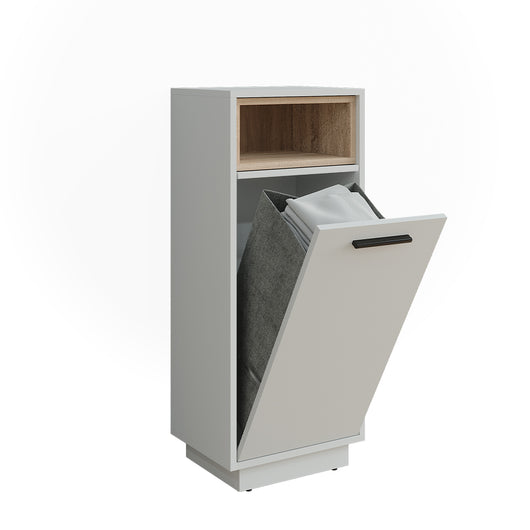 Vicco Mobiletto da bagno Bianco/Sonoma 38 x 93 cm con tasca interna rimovibile