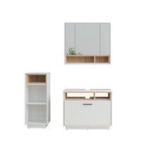 Vicco Set di mobili da bagno Bianco/Sonoma 3 pezzi con unità midi