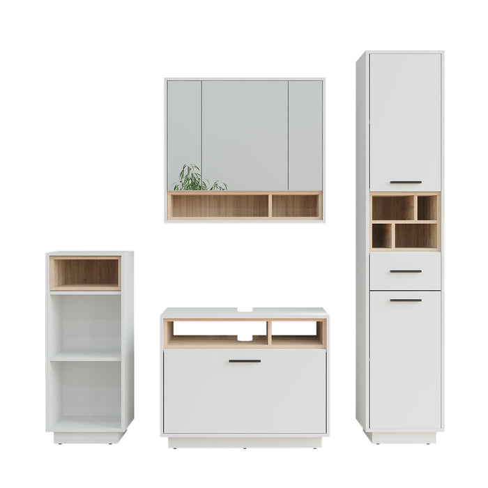Vicco Set di mobili da bagno Bianco/Sonoma Set 4