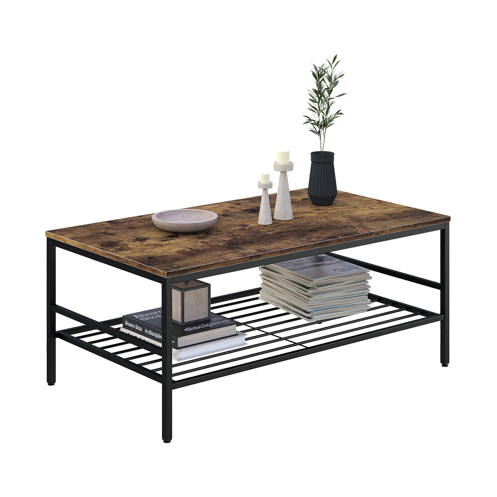 Vicco Tavolino da salotto Rovere Goldkraft/nero 106 x 60 cm con ripiano