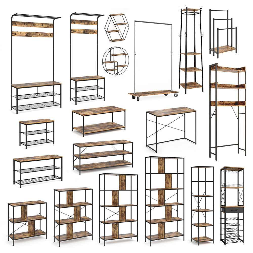 Vicco Tavolino da salotto Rovere Goldkraft/nero 106 x 60 cm con ripiano