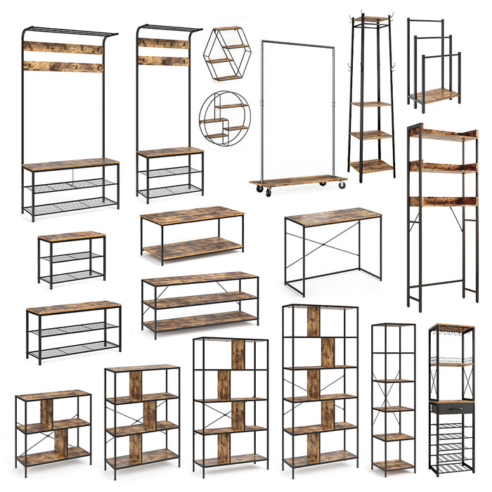 Vicco Tavolino da salotto Rovere Goldkraft/nero 106 x 60 cm con ripiano