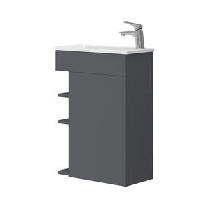 Vicco Set mobili bagno Antracite 2 parti, con lavabo