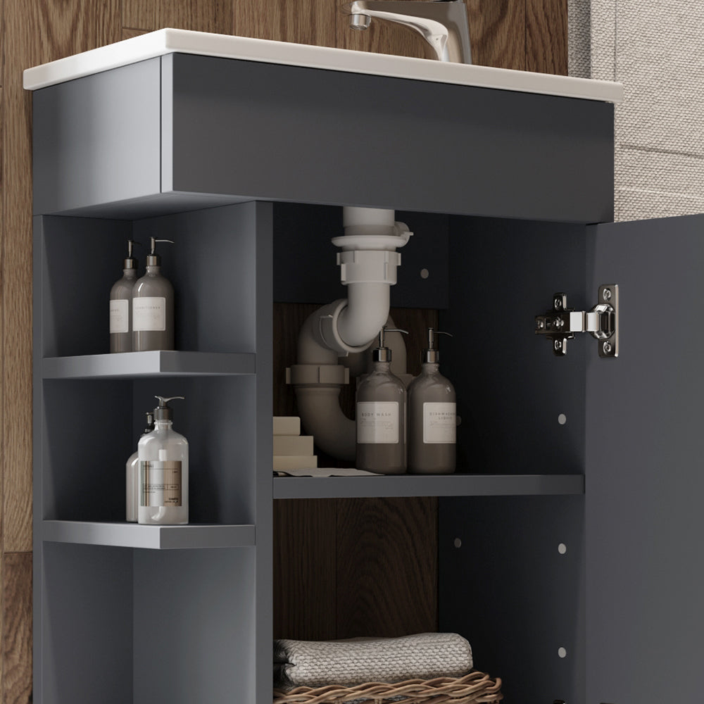 Vicco Set mobili bagno Antracite 2 parti, con lavabo