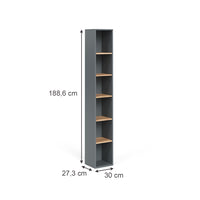 Vicco Mobile alto Antracite/quercia dorata 30 x 188.6 cm