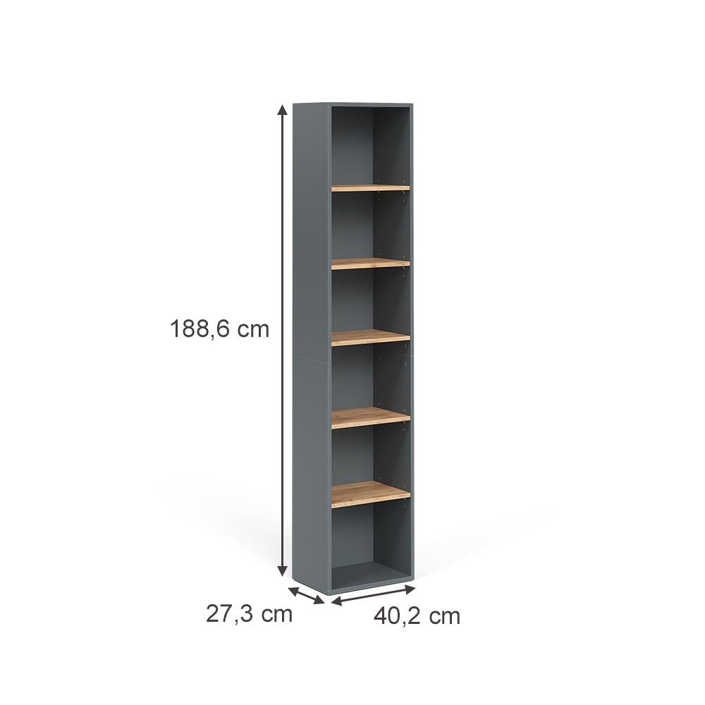 Vicco Mobile alto Antracite/quercia dorata 40.2 x 188.6 cm